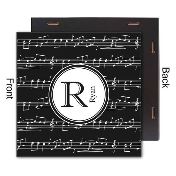 Musical Notes 12x12 Wood Print - Front & Back View