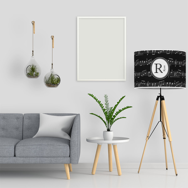 Musical Notes 16" Drum Lampshade - LIFESTYLE