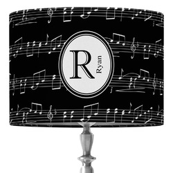 Musical Notes 16" Drum Lamp Shade - Fabric (Personalized)