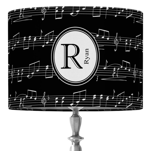 Custom Musical Notes 16" Drum Lamp Shade - Fabric (Personalized)