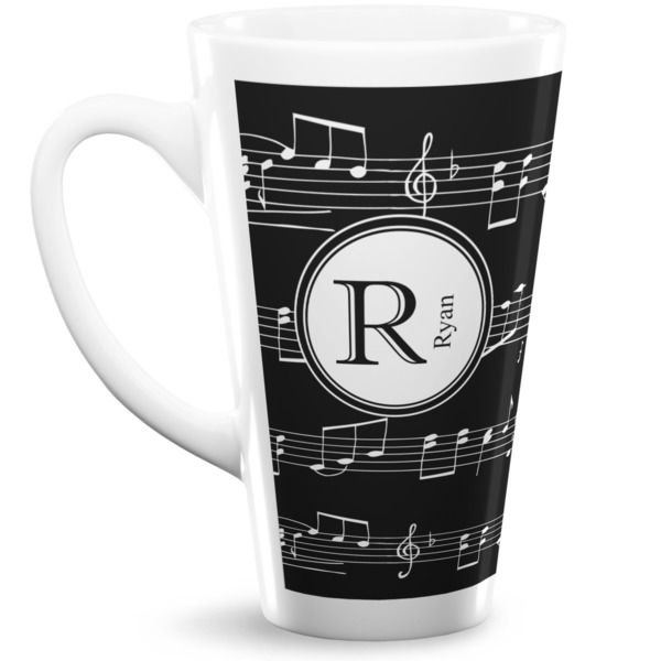 Custom Musical Notes Latte Mug (Personalized)