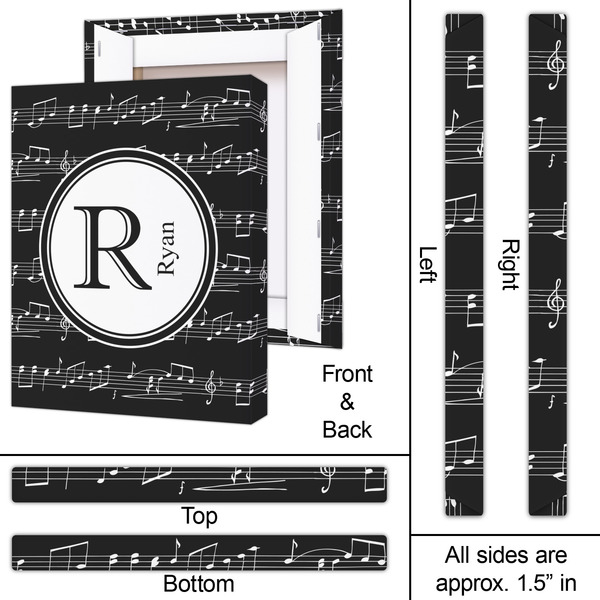 Musical Notes 16x20 - Canvas Print - Approval