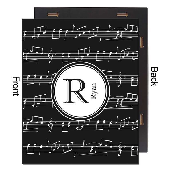 Musical Notes 16x20 Wood Print - Front & Back View