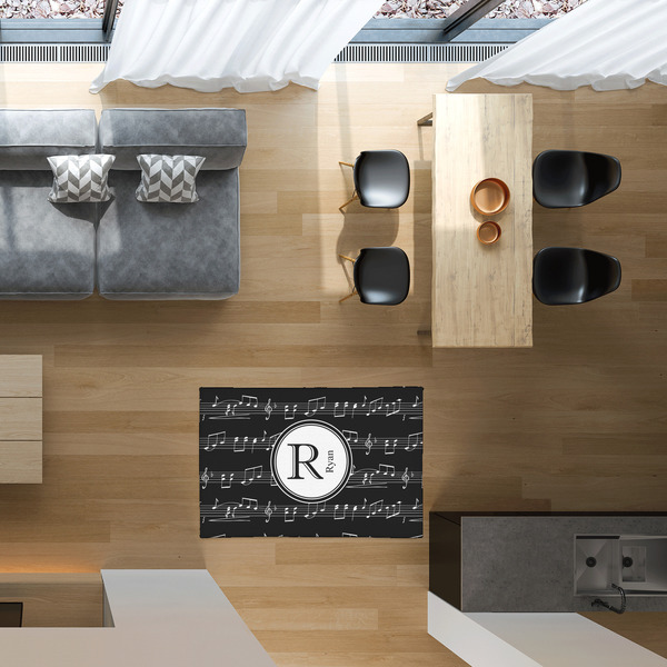 Musical Notes 2'x3' Indoor Area Rugs - IN CONTEXT