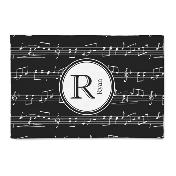 Custom Musical Notes 2' x 3' Indoor Area Rug (Personalized)