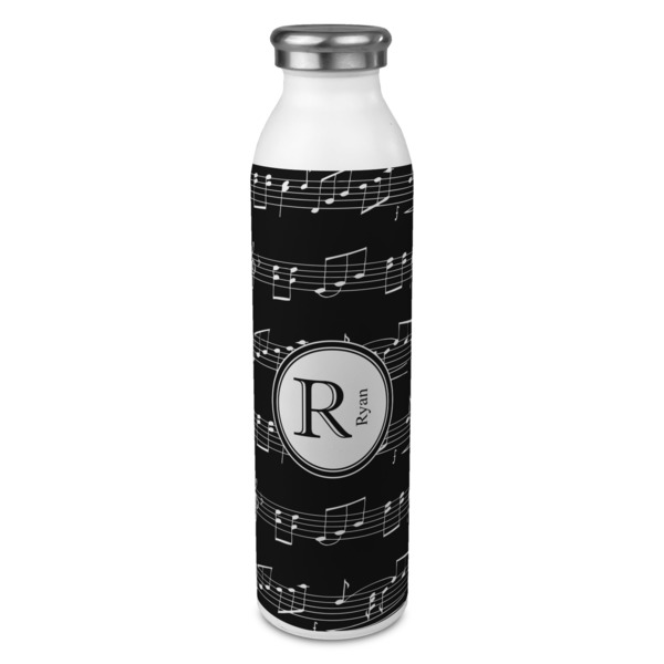 Custom Musical Notes 20oz Stainless Steel Water Bottle - Full Print (Personalized)