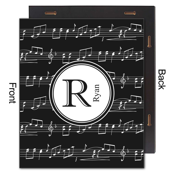 Musical Notes 20x24 Wood Print - Front & Back View