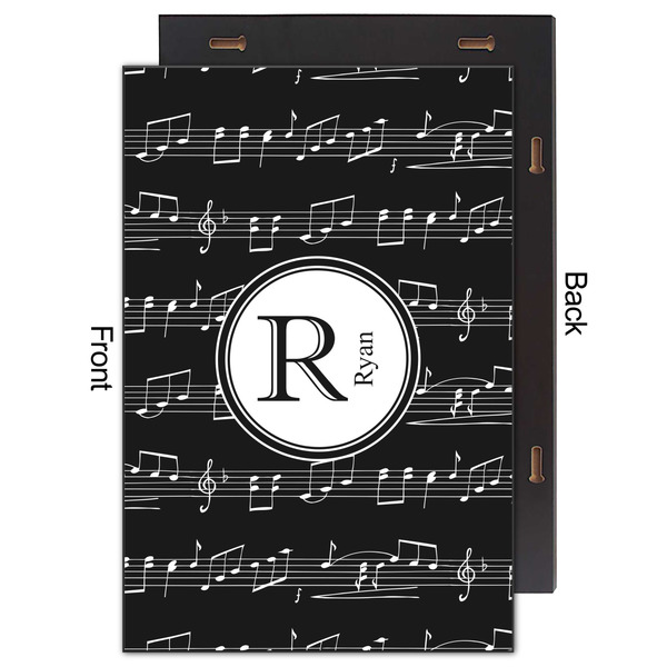 Musical Notes 20x30 Wood Print - Front & Back View