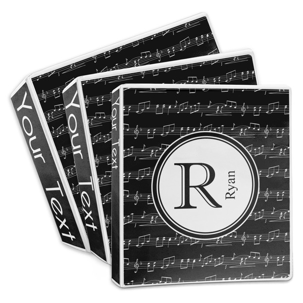 Custom Musical Notes 3-Ring Binder (Personalized)