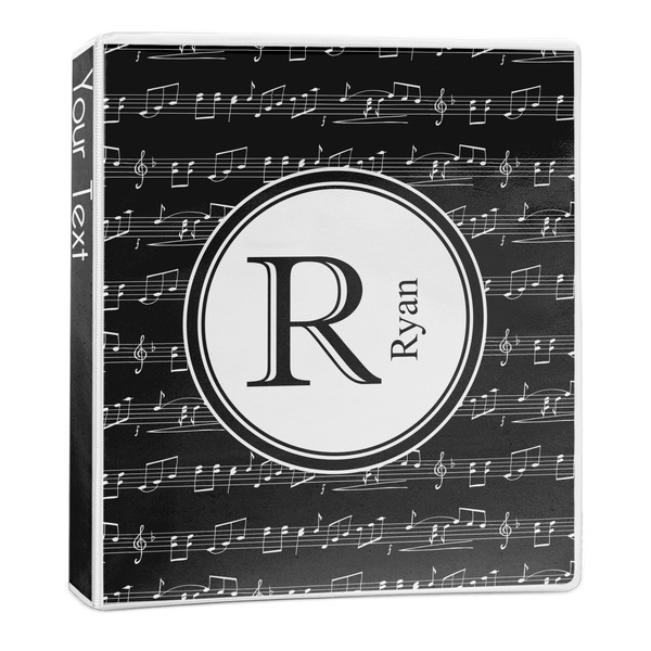 Custom Musical Notes 3-Ring Binder - 1 inch (Personalized)