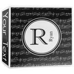 Musical Notes 3-Ring Binder - 3 inch (Personalized)