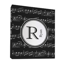 Musical Notes 3 Ring Binder - Full Wrap - 1" (Personalized)