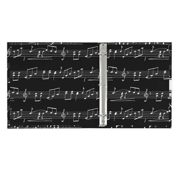 Musical Notes 3 Ring Binders - Full Wrap - 1" - OPEN INSIDE