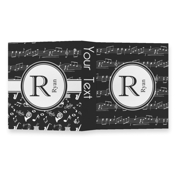 Musical Notes 3 Ring Binders - Full Wrap - 1" - OPEN OUTSIDE