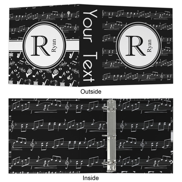 Musical Notes 3 Ring Binders - Full Wrap - 2" - APPROVAL