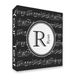 Musical Notes 3 Ring Binder - Full Wrap - 2" (Personalized)