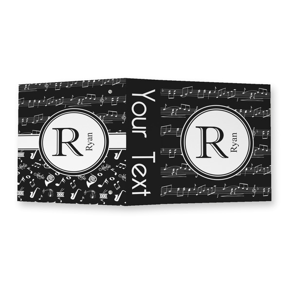 Musical Notes 3 Ring Binders - Full Wrap - 2" - OPEN OUTSIDE