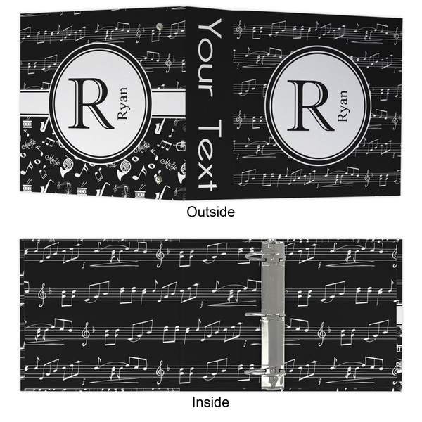 Musical Notes 3 Ring Binders - Full Wrap - 3" - APPROVAL