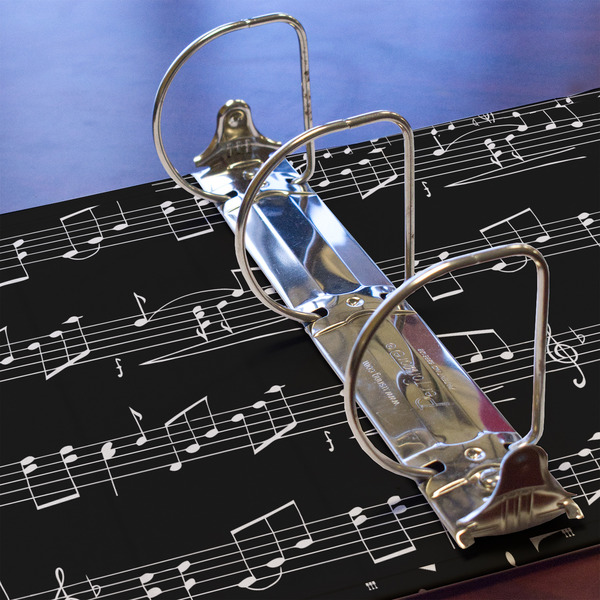 Musical Notes 3 Ring Binders - Full Wrap - 3" - DETAIL