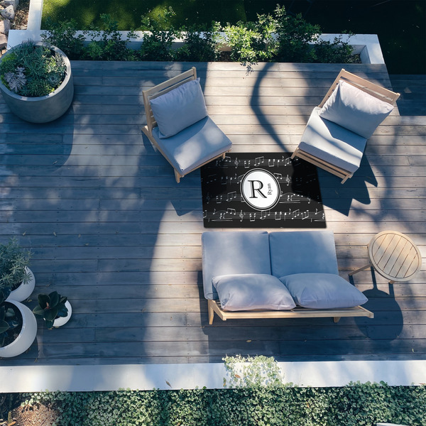 Musical Notes 3'x5' Patio Rug - In Context