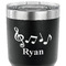 Musical Notes 30 oz Stainless Steel Ringneck Tumbler - Black - CLOSE UP