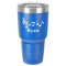 Musical Notes 30 oz Stainless Steel Ringneck Tumbler - Blue - Front