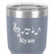 Musical Notes 30 oz Stainless Steel Ringneck Tumbler - Grey - Close Up