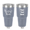 Musical Notes 30 oz Stainless Steel Tumbler - Grey - Double-Sided (Personalized)