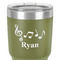 Musical Notes 30 oz Stainless Steel Ringneck Tumbler - Olive - Close Up
