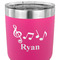 Musical Notes 30 oz Stainless Steel Ringneck Tumbler - Pink - CLOSE UP