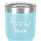 Musical Notes 30 oz Stainless Steel Ringneck Tumbler - Teal - Close Up
