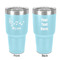 Musical Notes 30 oz Stainless Steel Ringneck Tumbler - Teal - Double Sided - Front & Back