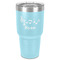 Musical Notes 30 oz Stainless Steel Ringneck Tumbler - Teal - Front