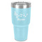 Musical Notes 30 oz Stainless Steel Tumbler - Teal - Single-Sided (Personalized)