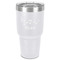 Musical Notes 30 oz Stainless Steel Ringneck Tumbler - White - Front