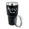 Musical Notes 30 oz Stainless Steel Ringneck Tumblers - Black - LID OFF