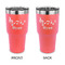 Musical Notes 30 oz Stainless Steel Ringneck Tumblers - Coral - Double Sided - APPROVAL