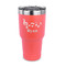 Musical Notes 30 oz Stainless Steel Ringneck Tumblers - Coral - FRONT