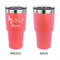 Musical Notes 30 oz Stainless Steel Ringneck Tumblers - Coral - Single Sided - APPROVAL