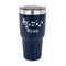 Musical Notes 30 oz Stainless Steel Tumbler - Navy - Single Sided (Personalized)