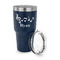 Musical Notes 30 oz Stainless Steel Ringneck Tumblers - Navy - LID OFF