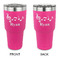 Musical Notes 30 oz Stainless Steel Tumbler - Pink - Double Sided (Personalized)