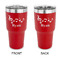 Musical Notes 30 oz Stainless Steel Ringneck Tumblers - Red - Double Sided - APPROVAL