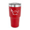 Musical Notes 30 oz Stainless Steel Ringneck Tumblers - Red - FRONT