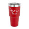Musical Notes 30 oz Stainless Steel Tumbler - Red - Single Sided (Personalized)