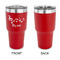 Musical Notes 30 oz Stainless Steel Ringneck Tumblers - Red - Single Sided - APPROVAL