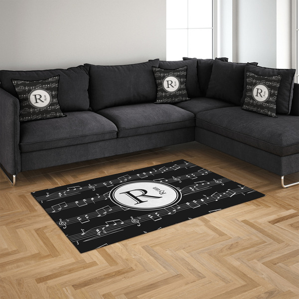 Musical Notes 4'x6' Indoor Area Rugs - IN CONTEXT