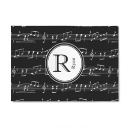 Musical Notes 4' x 6' Indoor Area Rug (Personalized)