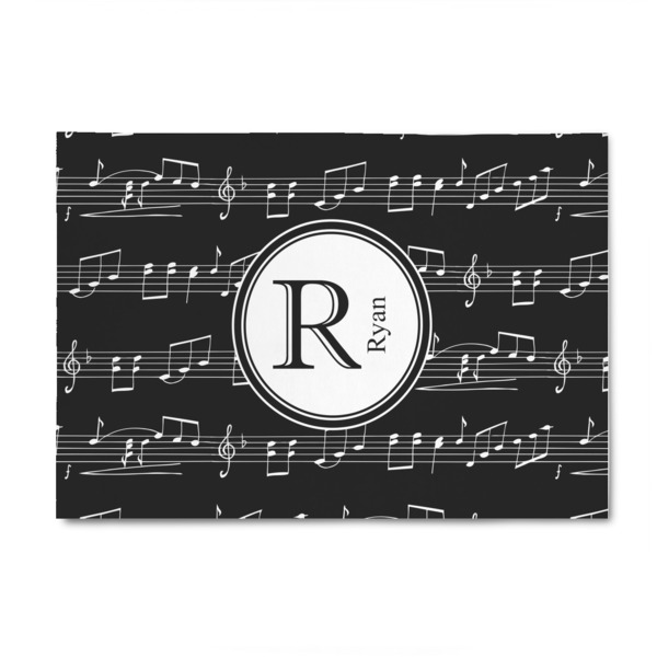 Custom Musical Notes 4' x 6' Indoor Area Rug (Personalized)