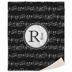 Musical Notes Sherpa Throw Blanket (Personalized)